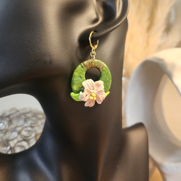 Handmade Polymer Earrings - Picture 2 of 3